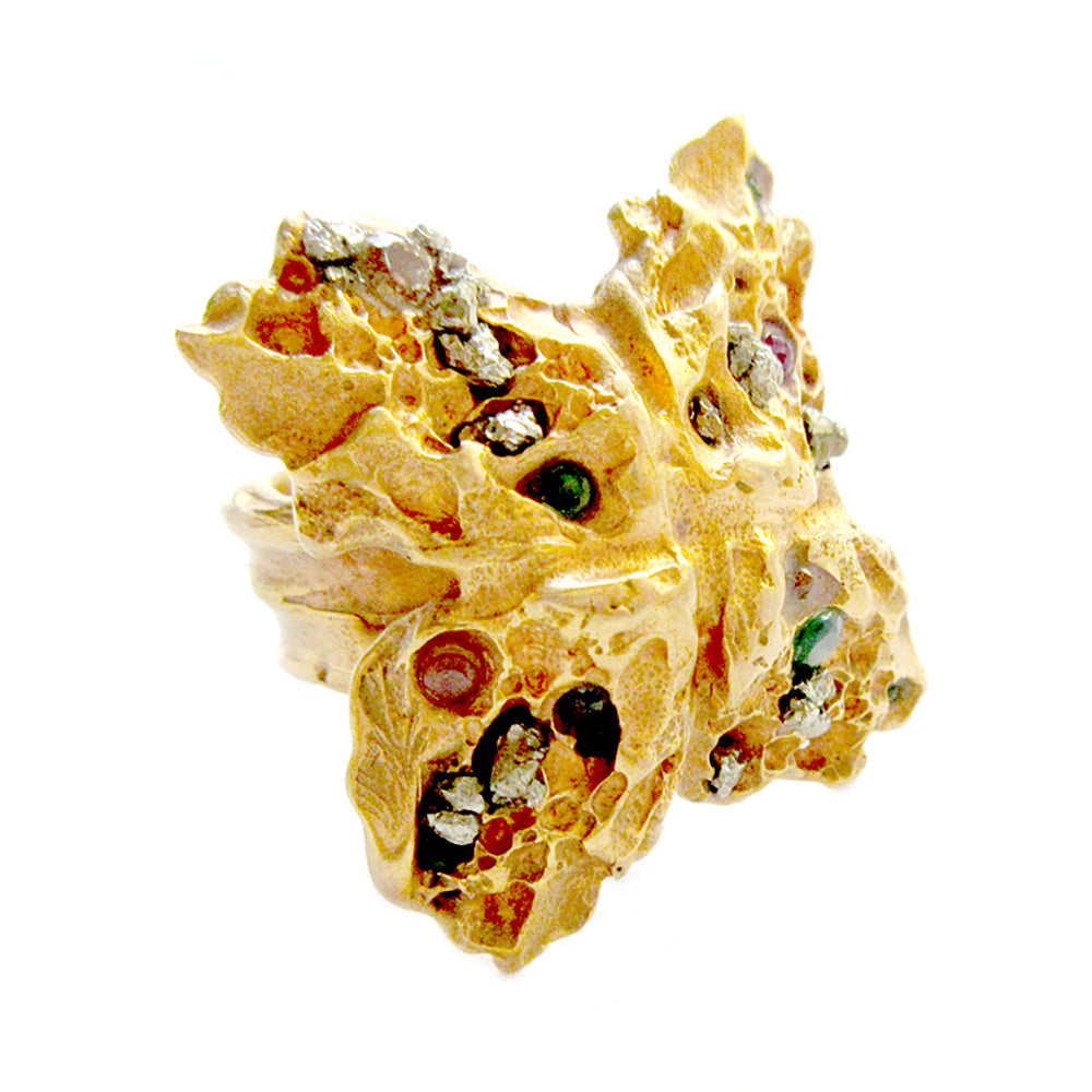 Gemstone Butterfly Ring