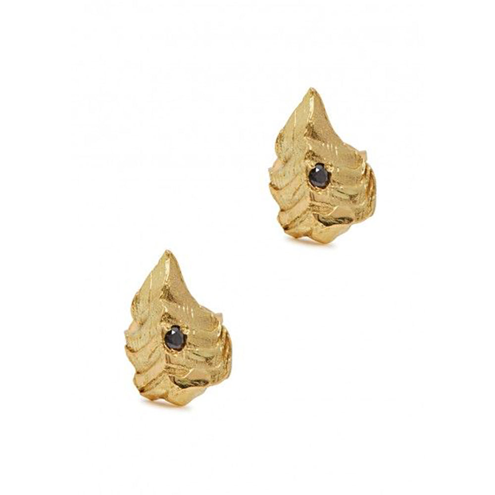 Mini Cycad Diamond Earrings