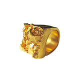 Smooth and Textured Rocks Ring