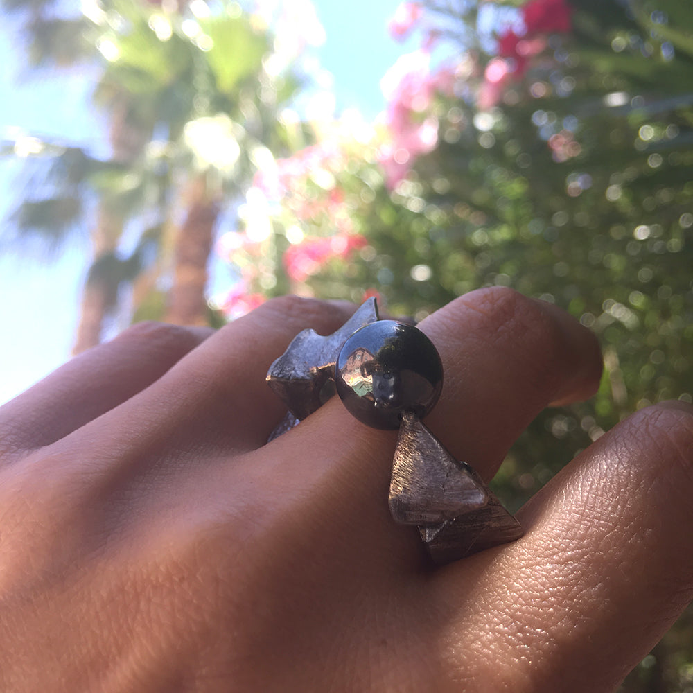 Diplo Hematite Ring