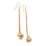 Double Chain Rock Drop Earrings