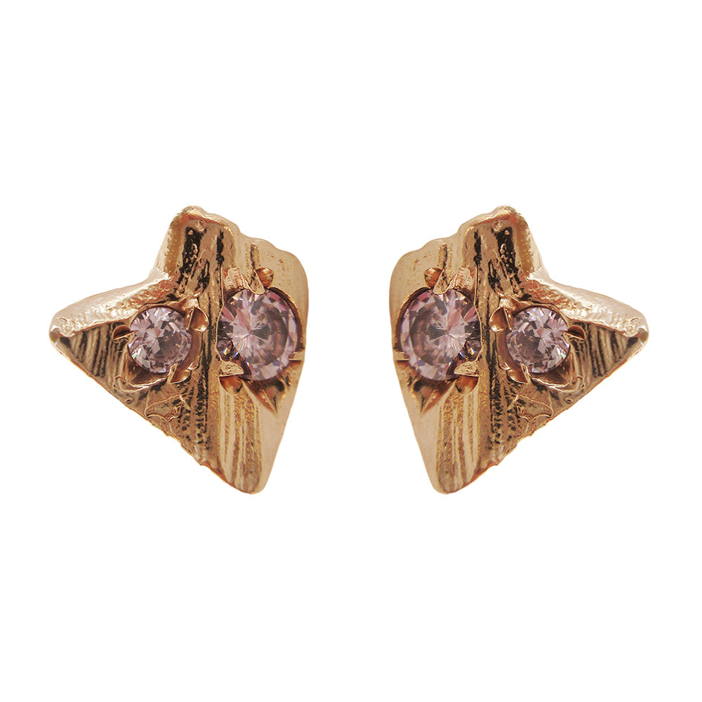 Pink Sapphire Stega Studs