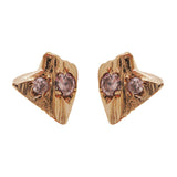 Pink Sapphire Stega Studs