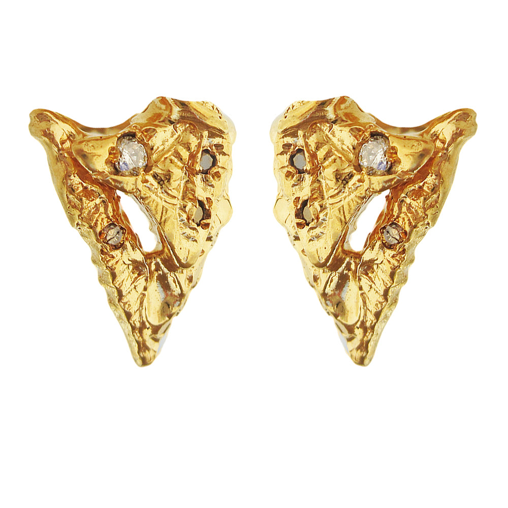 Shield Diamond Earrings