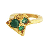 Twisting Emerald Stega Ring