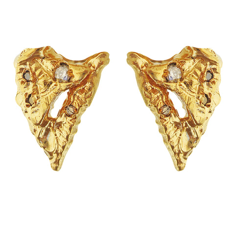 Shield Diamond Earrings